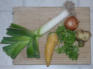 Ingredients for broth